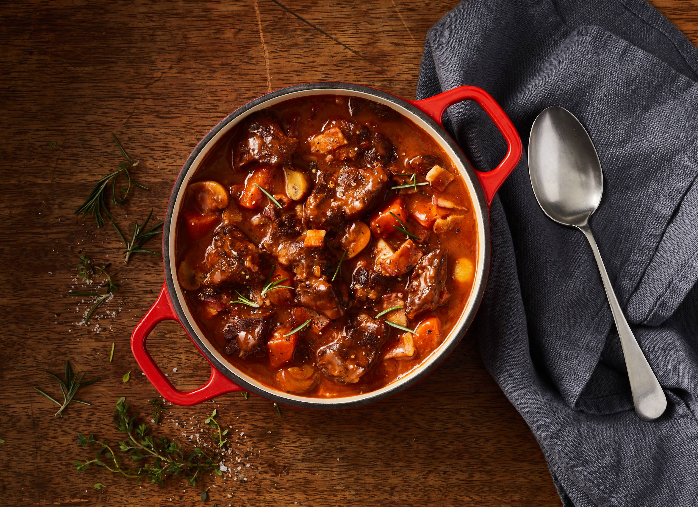 Beef & Red Wine Stew 25 Mins  recipe