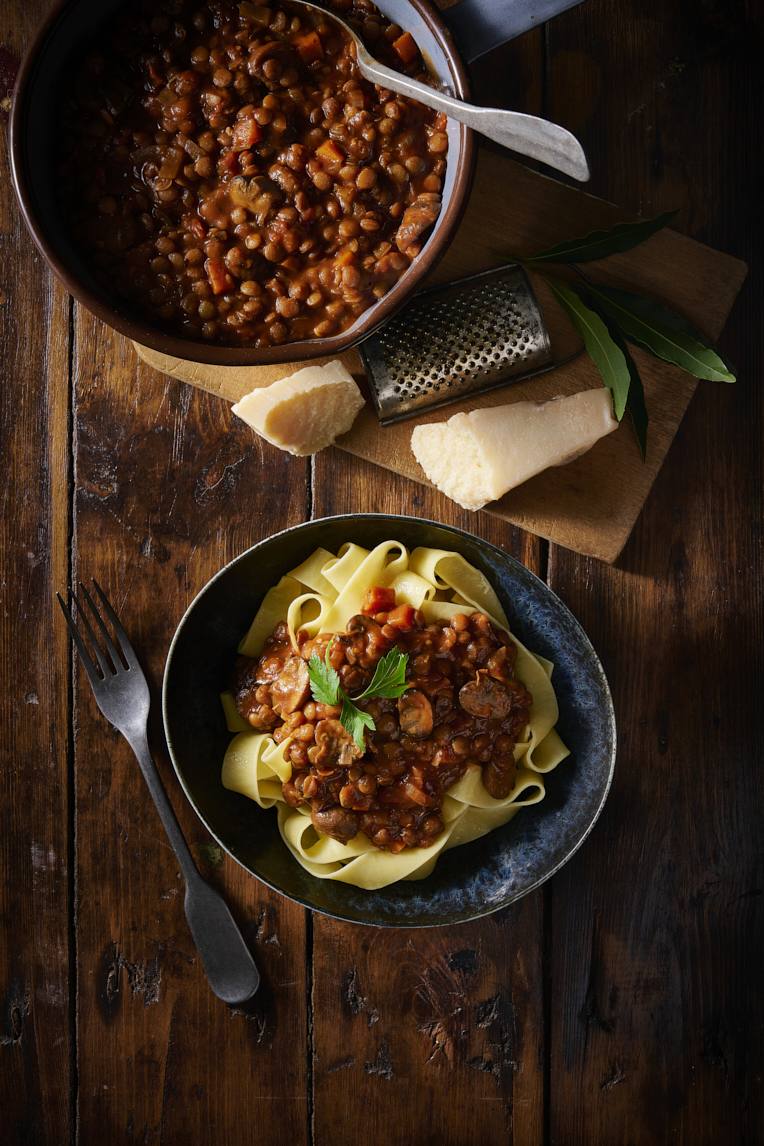 Mushroom and Lentil Bolognese 35 Mins  recipe