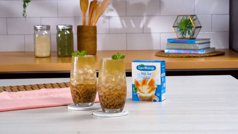 Resep Es Cincau Milk Tea