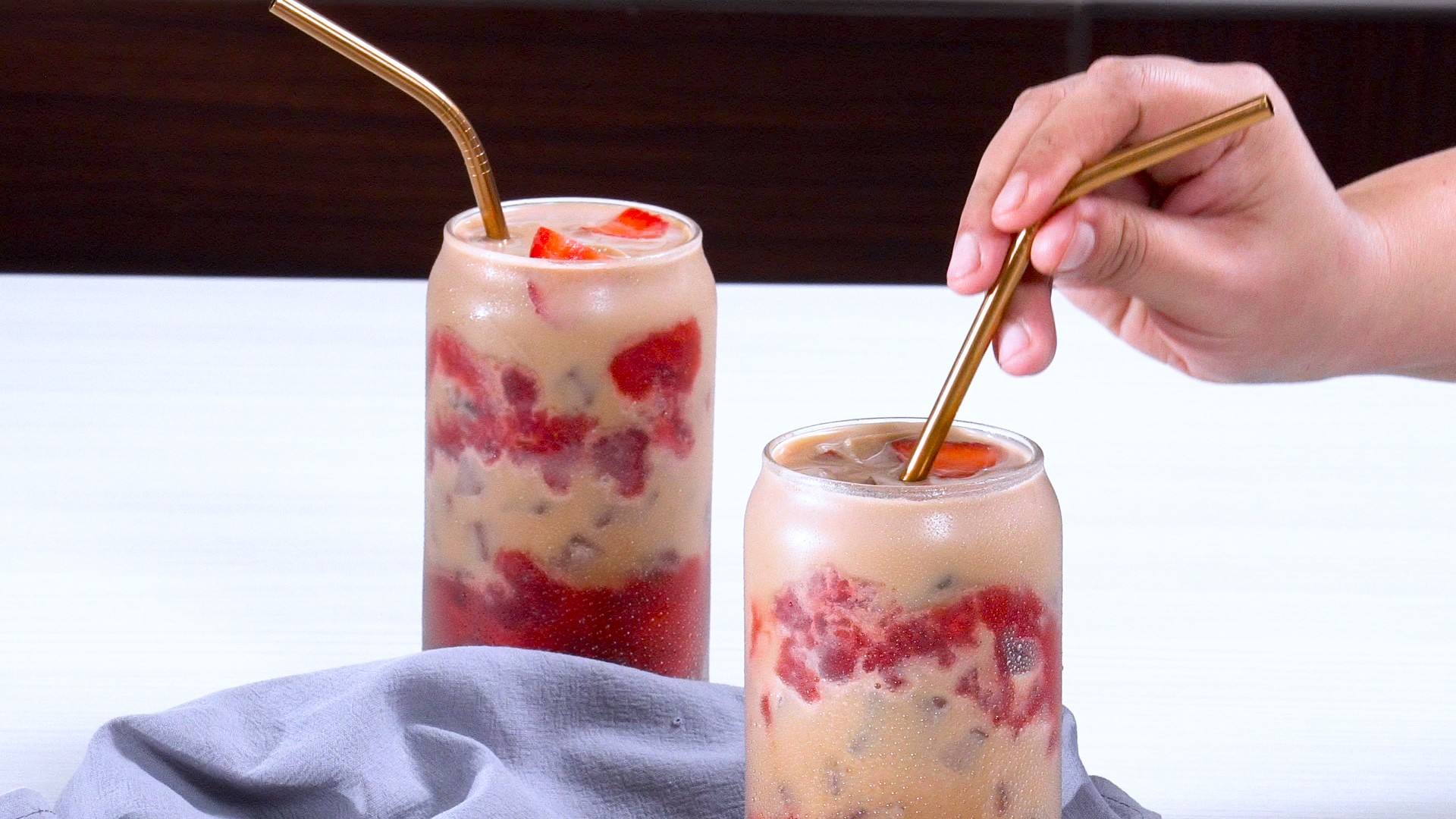 Resep Strawberry Milk Tea Latte