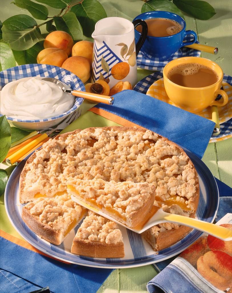 Aprikosenkuchen mit Streuseln Rezept - Rezept & Bild
