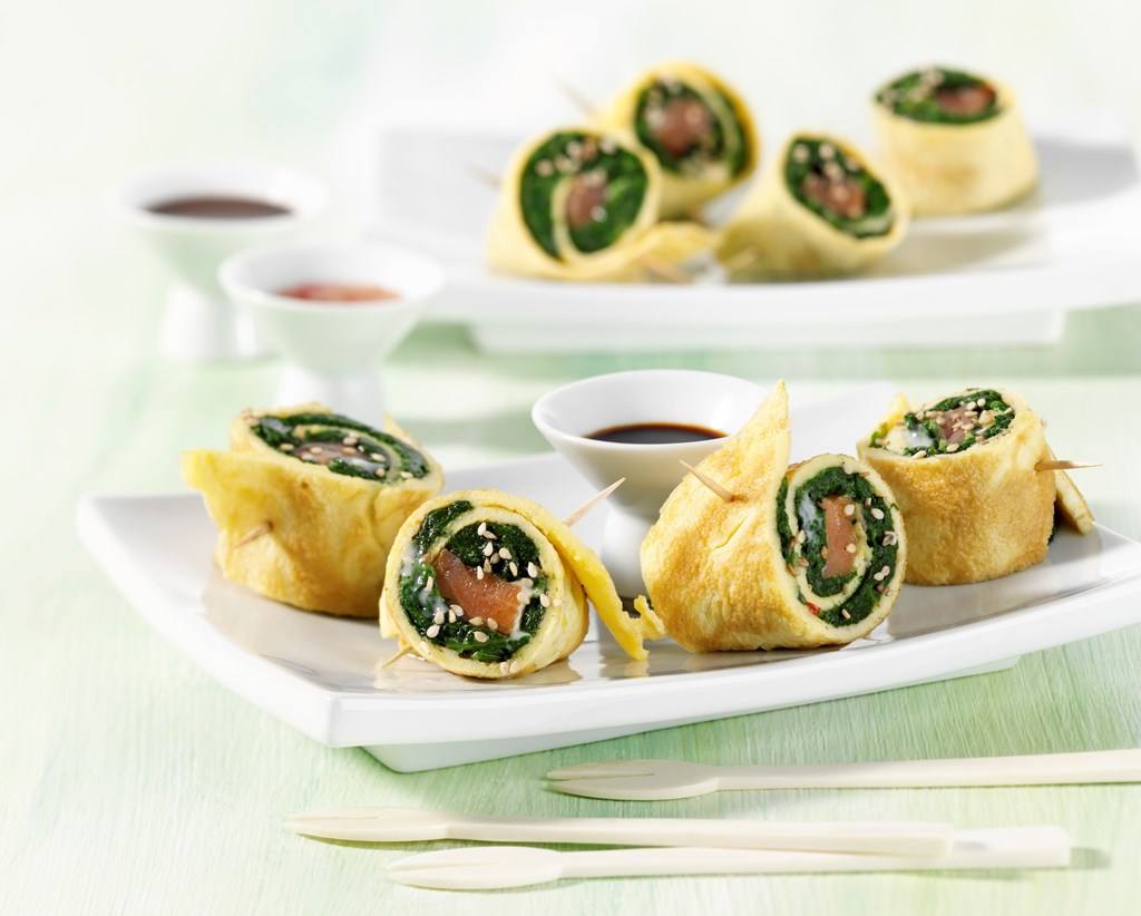 Eierröllchen mit Lachs Rezept - Rezept & Bild