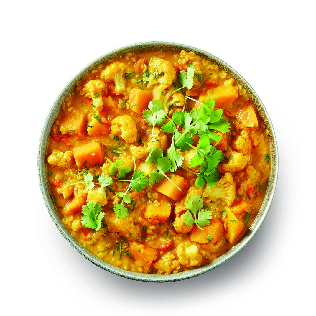 Pumpkin, Cauliflower & Red Lentil Dhal 50 Mins  recipe