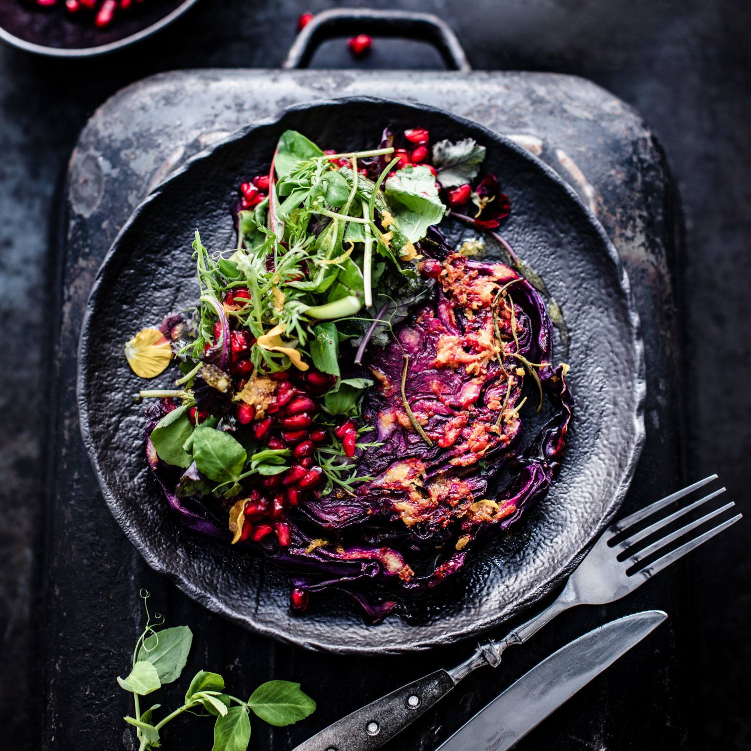 Gebackene Rotkohlsteaks mit Senf-Orangen-Marinade 90 Minutes  recipe