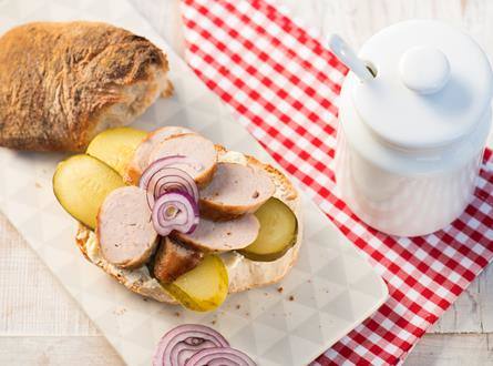 Sandwich à la saucisse de veau