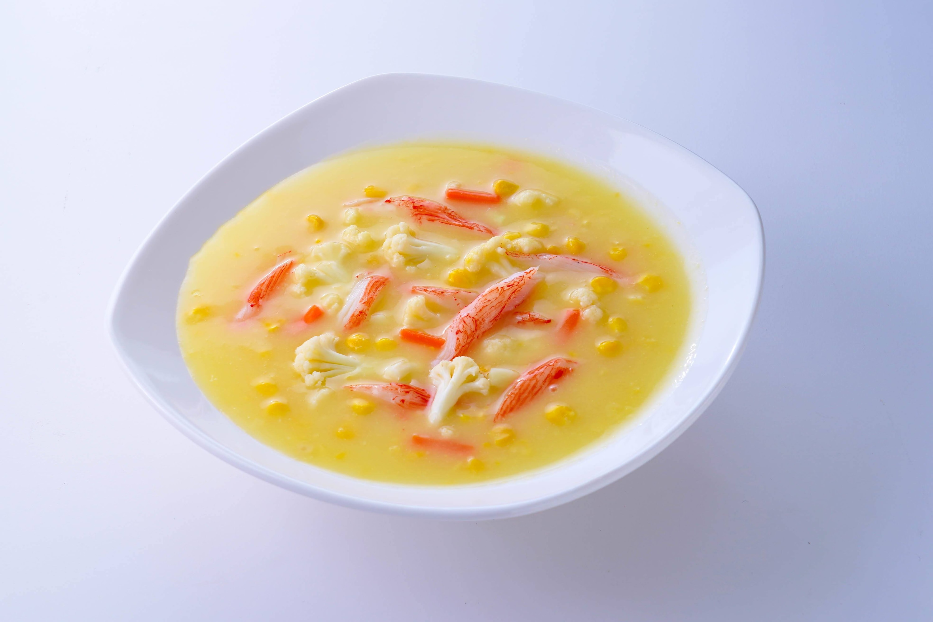 蟹味花菜玉米濃湯