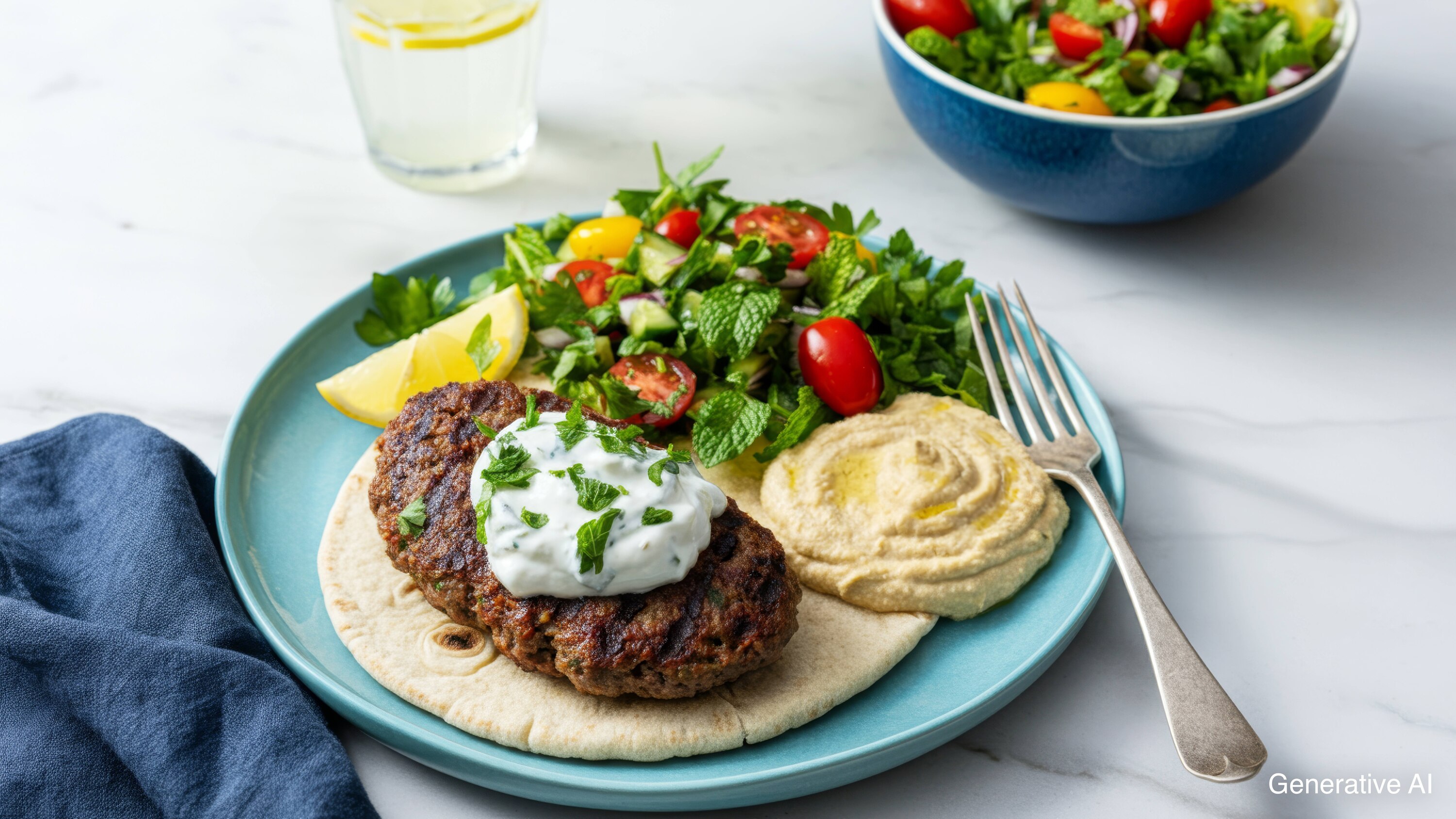 Grilled Beef Koftas with Creamy Garlic Sauce