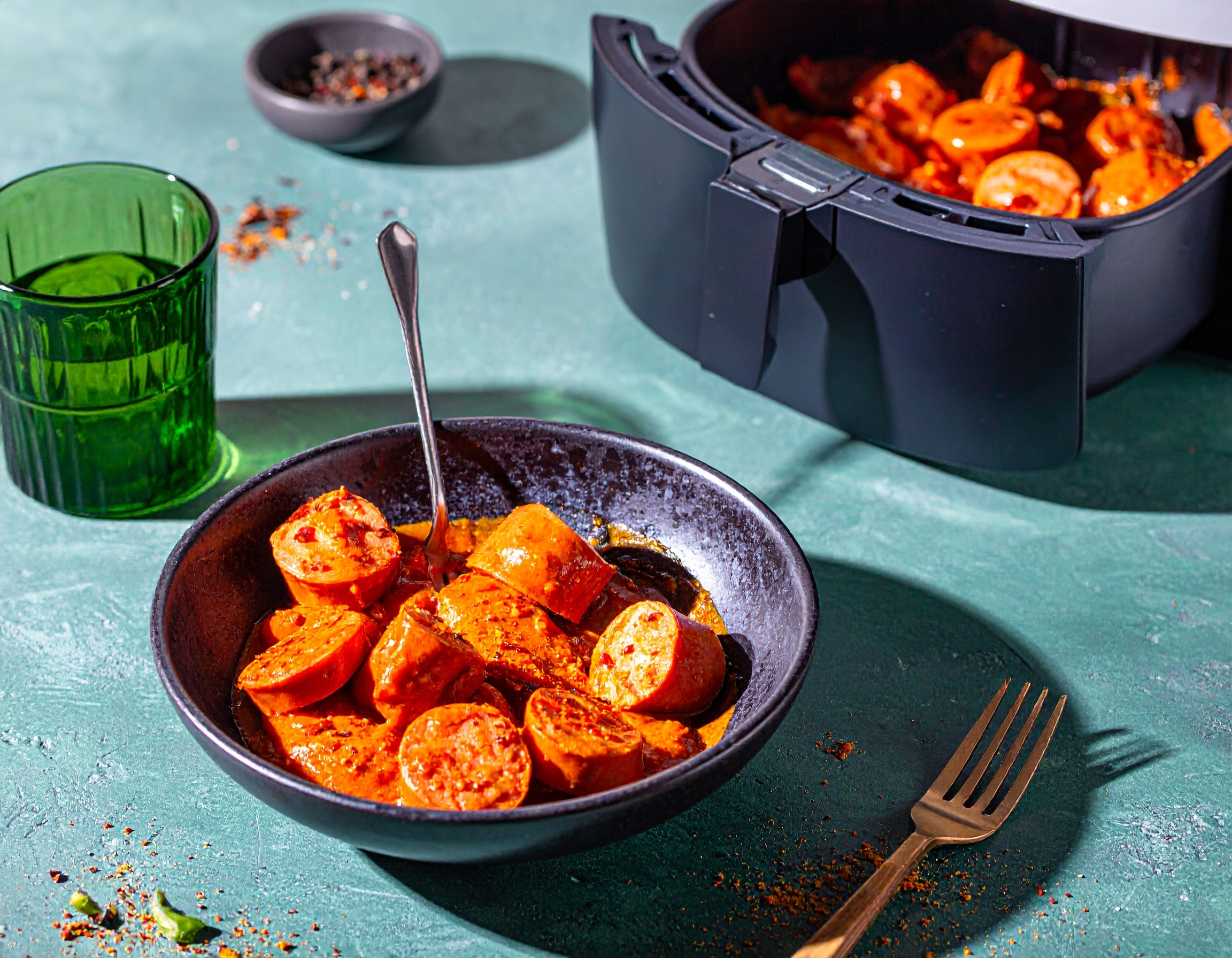 Knorr - Currywurst in der Heißluftfritteuse