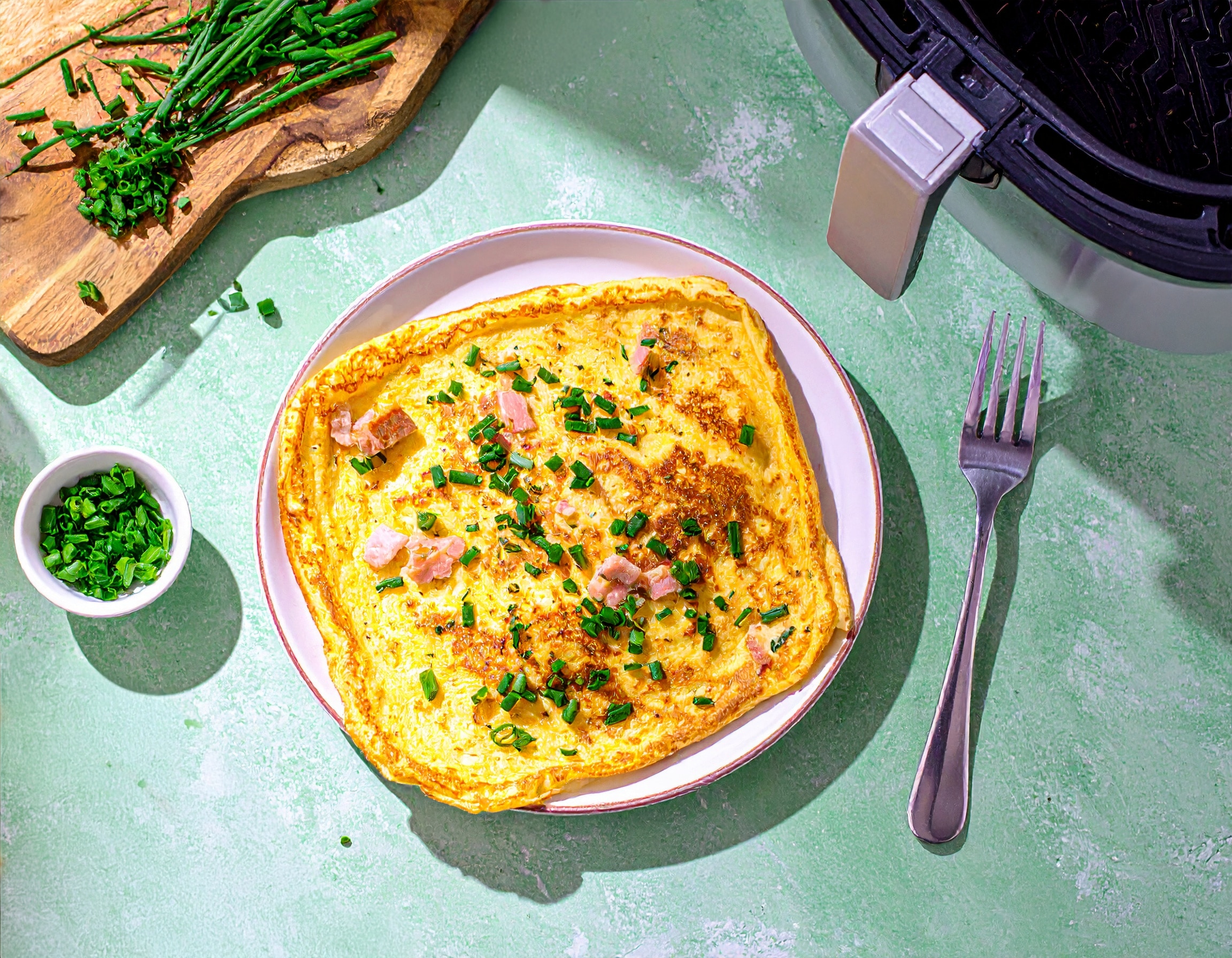 Knorr - Schinken Käse Pfannkuchen in der Heißluftfritteuse