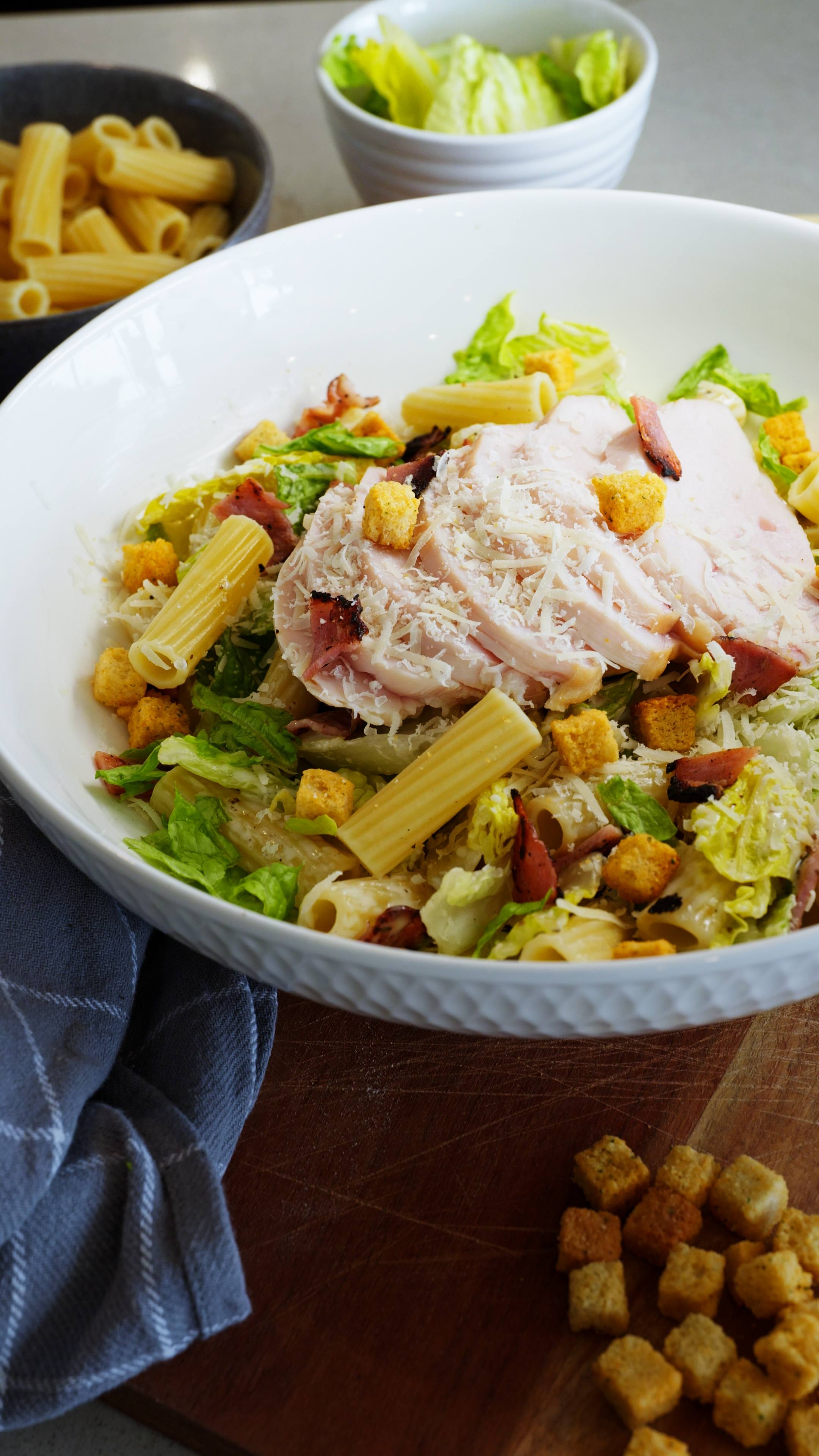 Chicken Caesar Pasta Salad 20 Mins  recipe