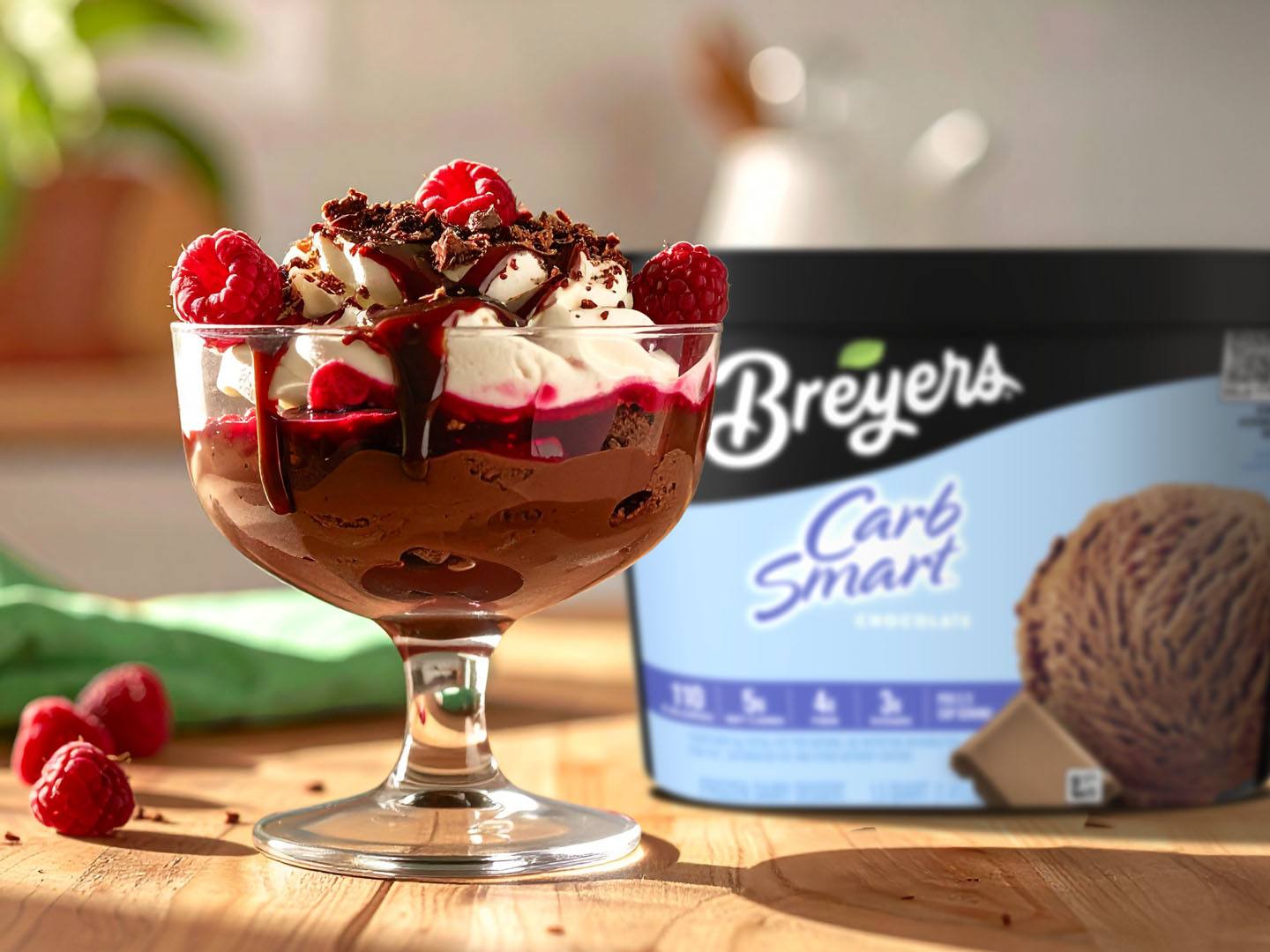 Low-Carb Frozen Raspberry Mocha Cups | Breyers