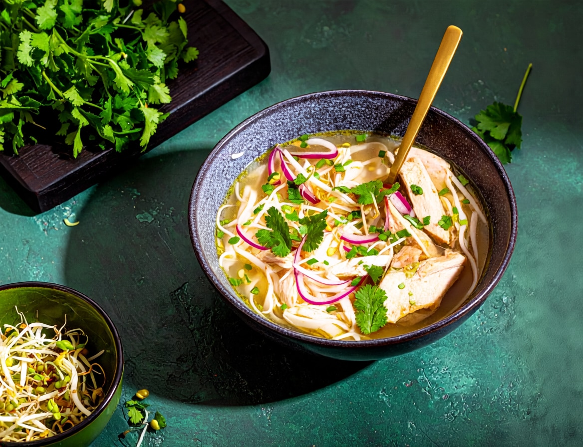 Knorr - Pho Ga Suppe mit Hähnchen und Reisbandnudeln 1 H 5 Min  recipe