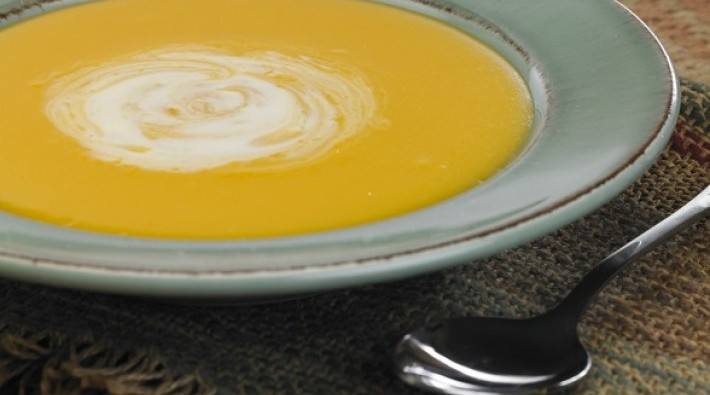 Sopa de calabaza y queso