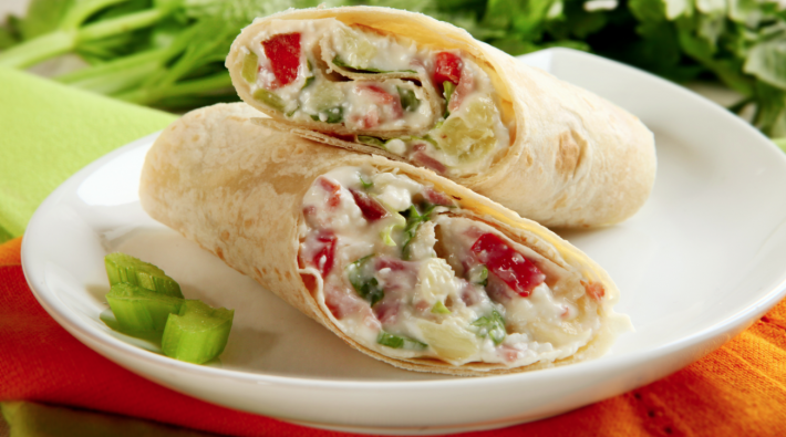Wrap de lombo e queijo