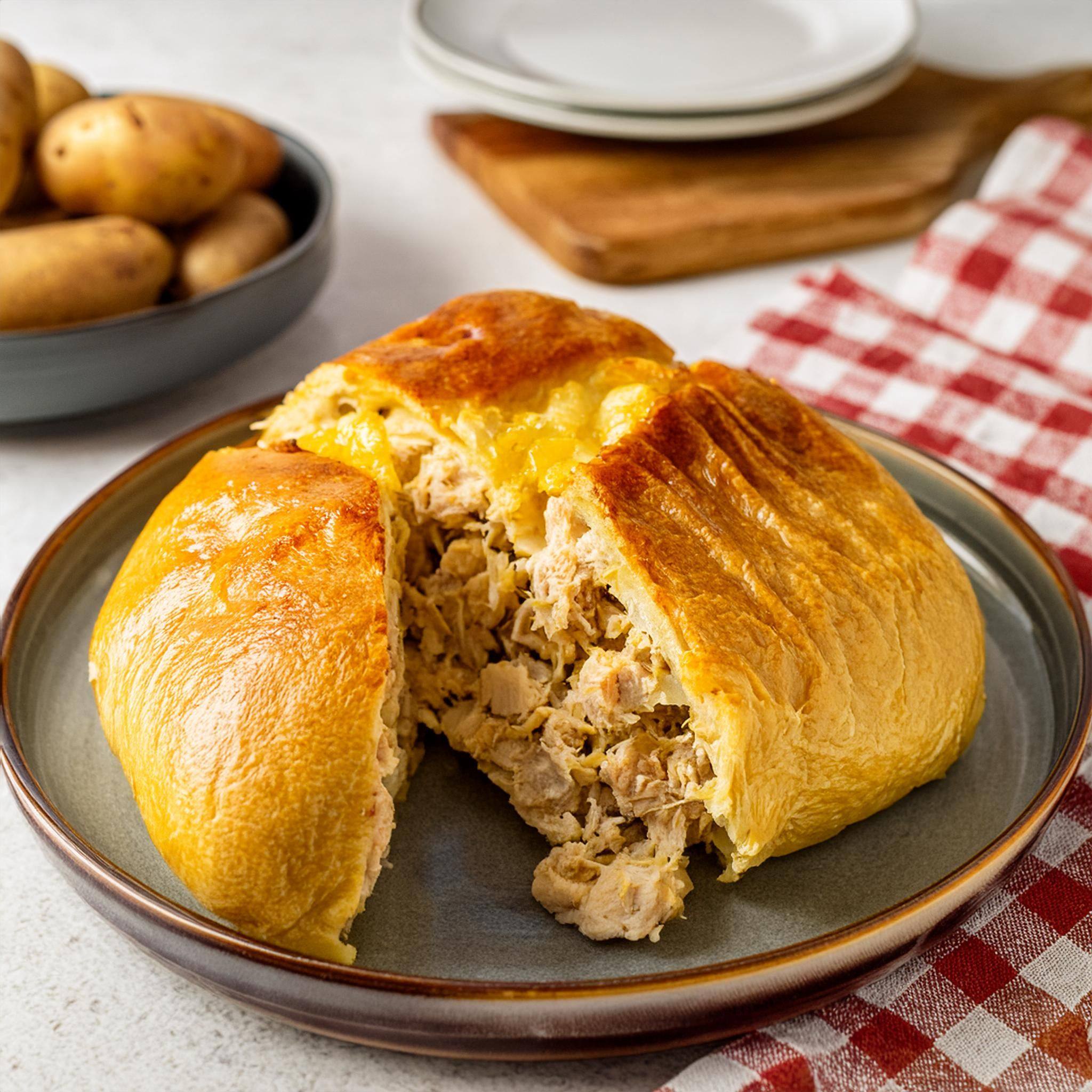 Pão de Batata com Frango