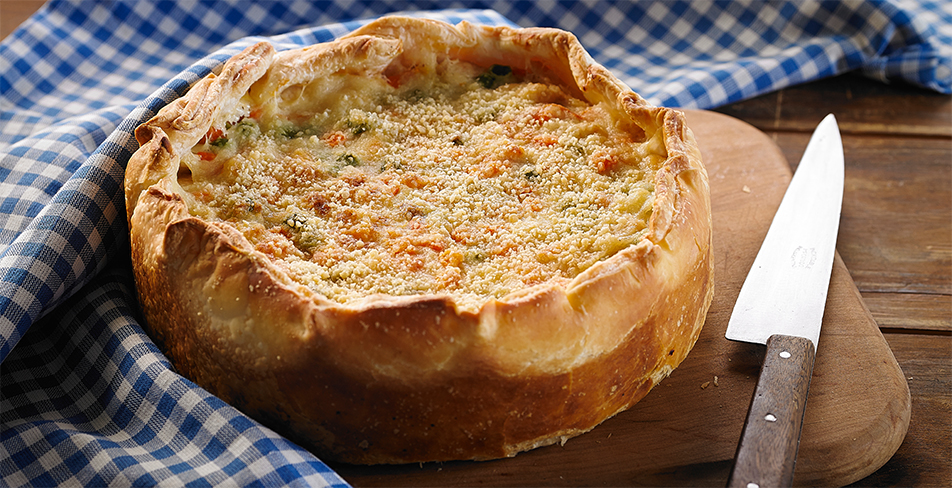 Torta de legumes com frango