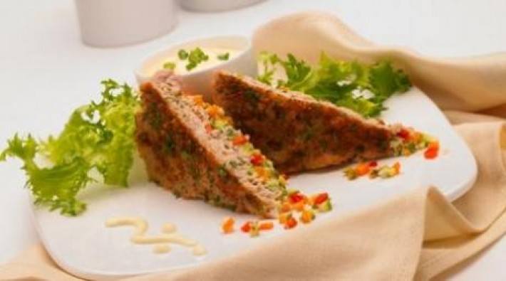 Pastelito de pavo y verduras