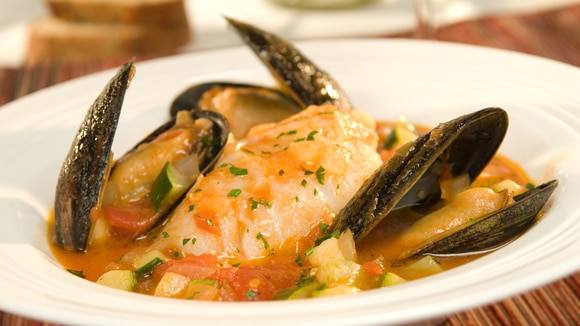 Tuscan Cod & Mussels in Light Vegetable Broth