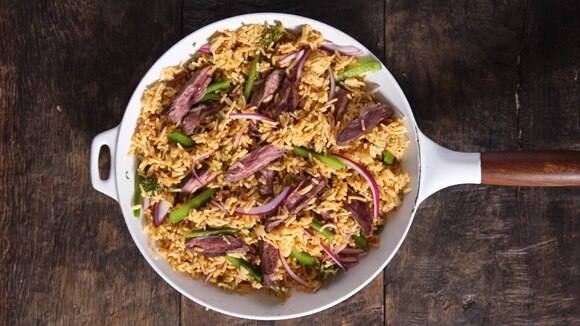 Philly Cheesesteak Rice