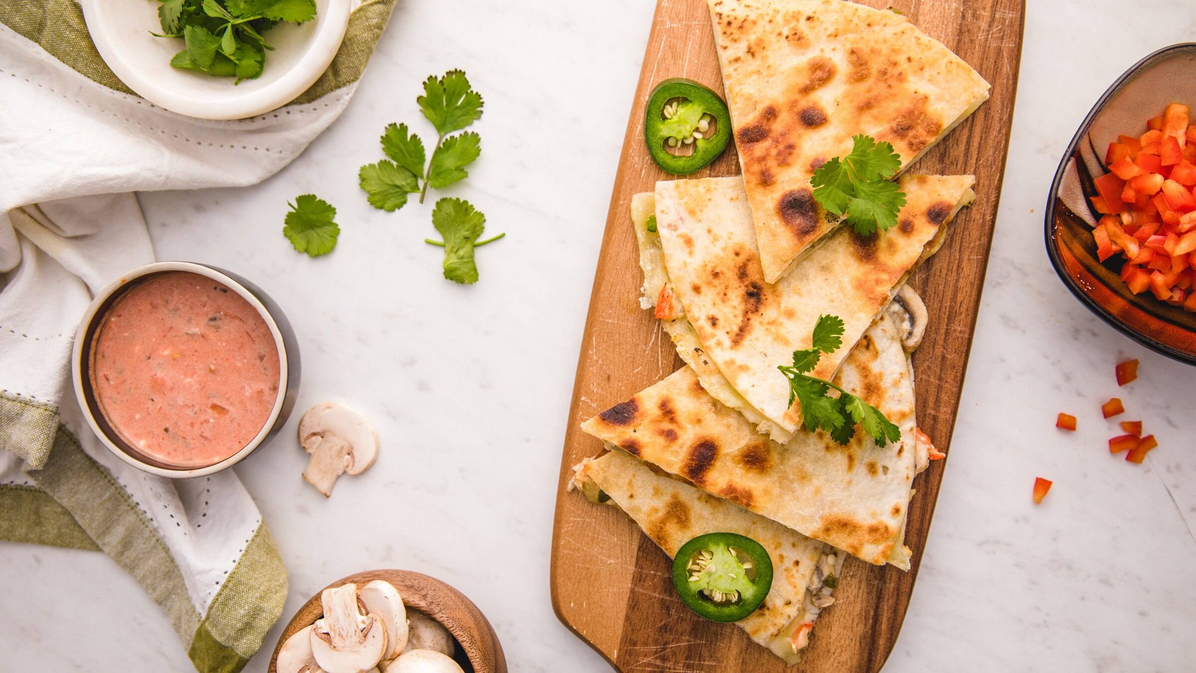 Quesadillas Jack et aux Légumes
