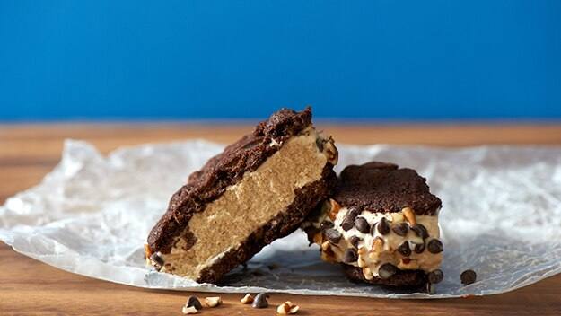 Mocha Chip Ice Cream Sandwiches