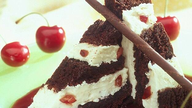 Cherry Chocolate Ice Cream Cake