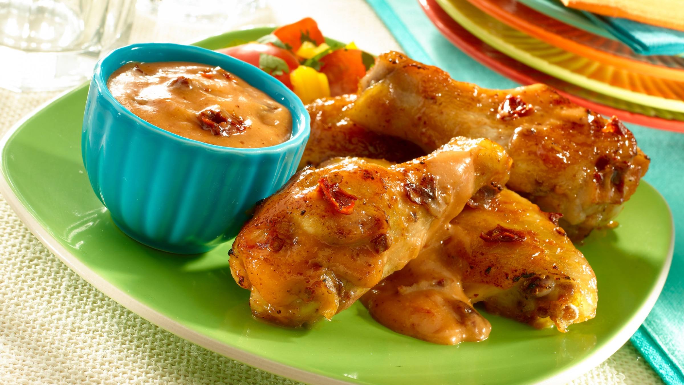 Guava Chipotle Wings with Creamy Dipping Sauce