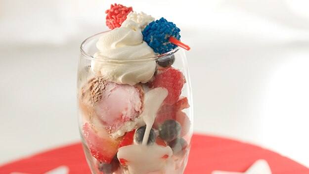 Red, White & Blue Caramel Parfaits