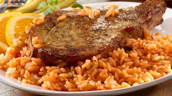 Caribbean-Style Pork Chops and Rice