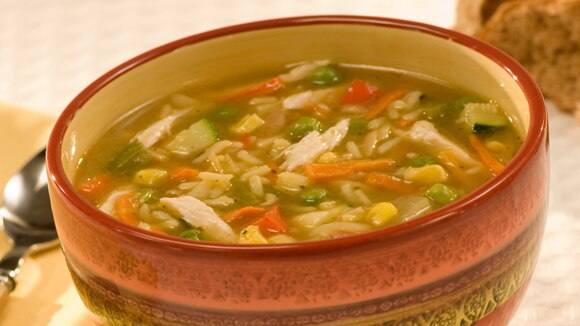 Soupe au Poulet, Riz et Légumes
