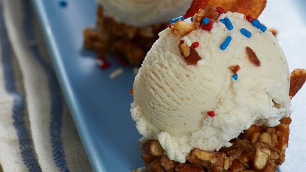 Red White & Bacon Vanilla "Cupcakes"