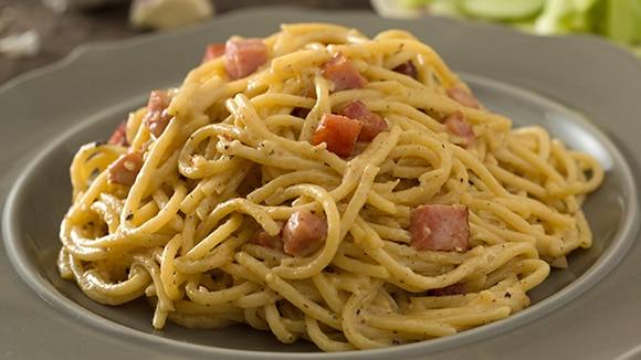 Creamy Spaghetti with Ham