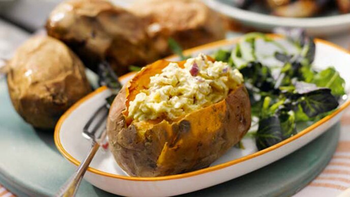 Sweet potato with goat's cheese
