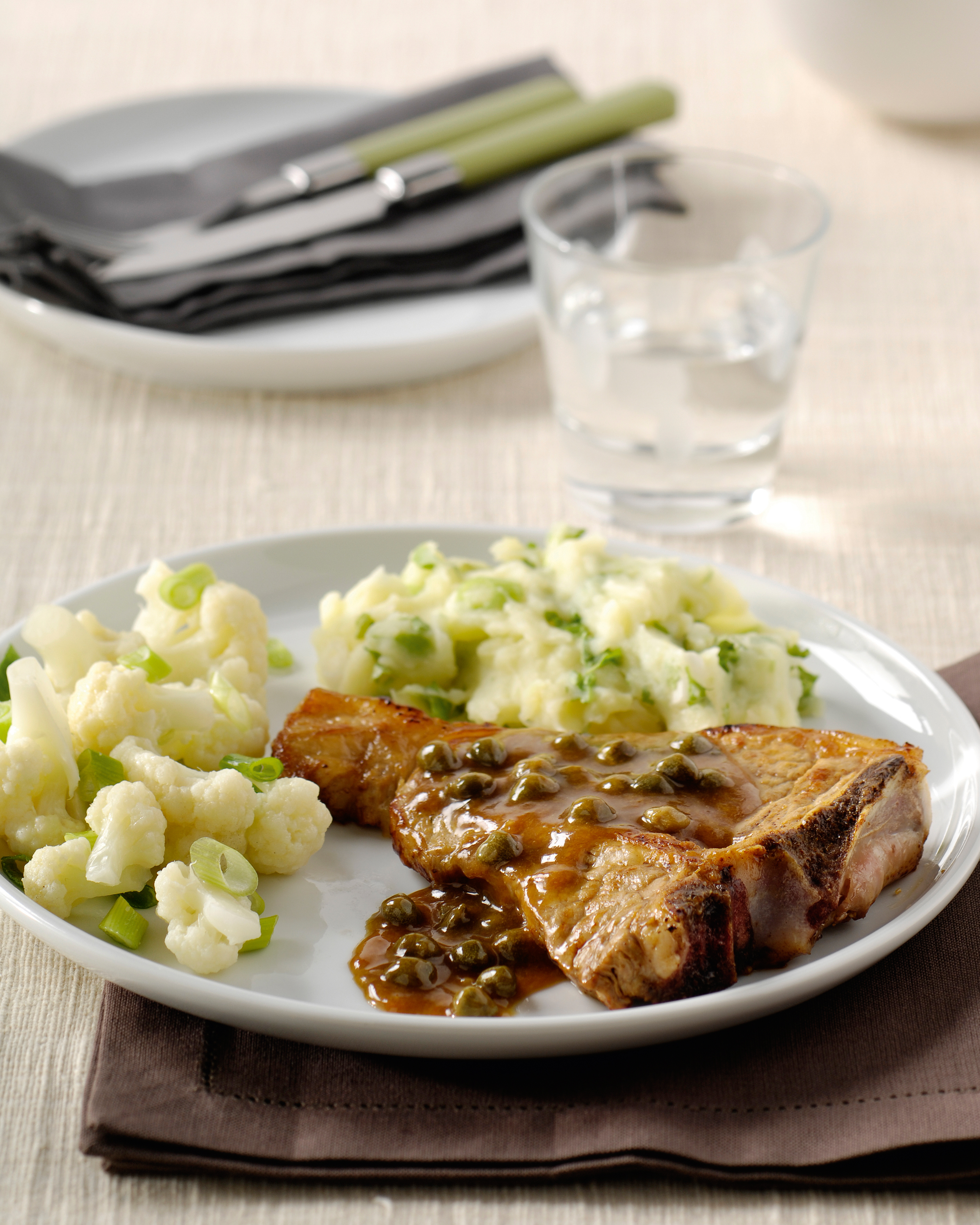 Côtelette de veau sauce aux câpres