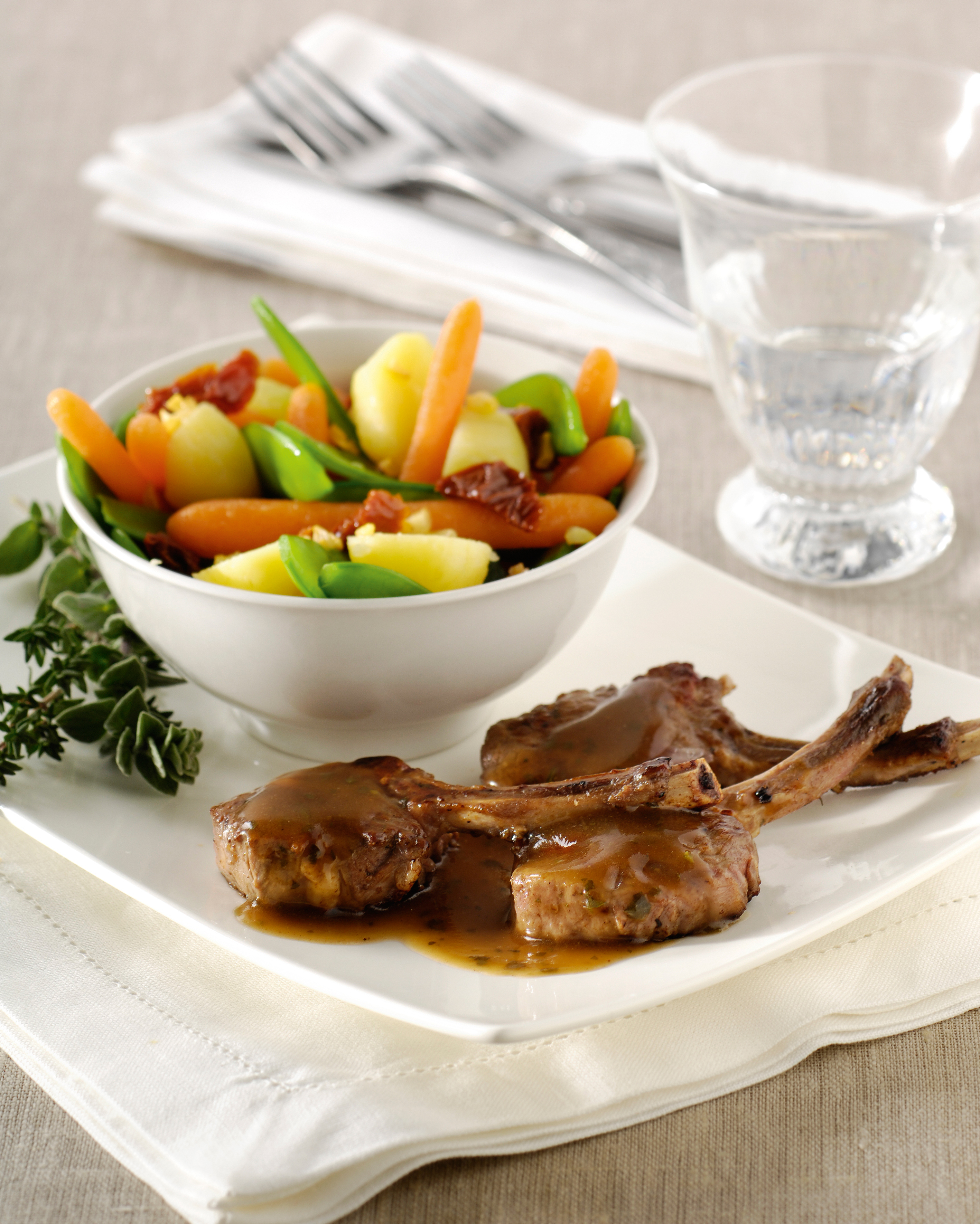 Côtelettes d'agneau marinées à l'italienne