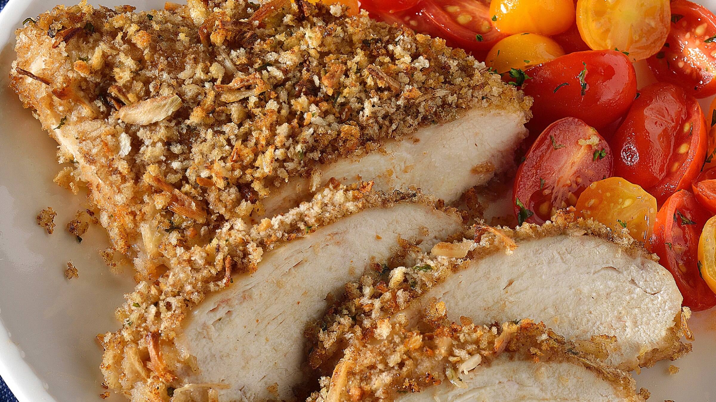 Pollo con corteza de cebolla