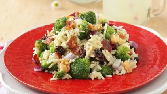 Chilled Summer Broccoli Rice Salad