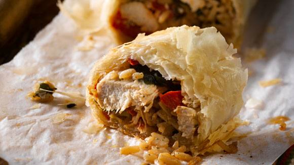 Chicken and Country Mushroom Strudel