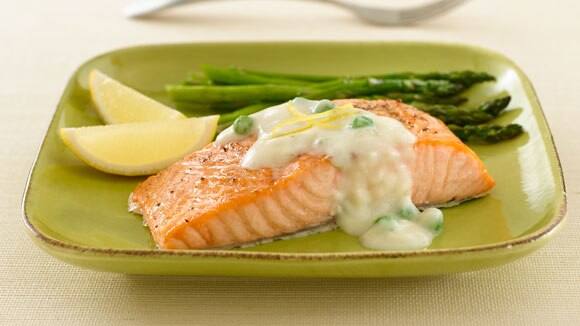 Baked Salmon Alfredo with Shallots