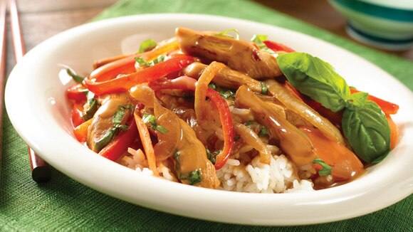 Saucy Thai Chicken over Jasmine Rice