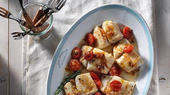 Roasted Cod with Cherry Tomatoes