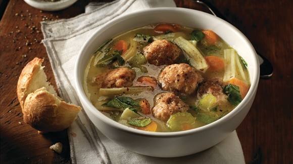 Homemade Chicken Meatball Noodle Soup