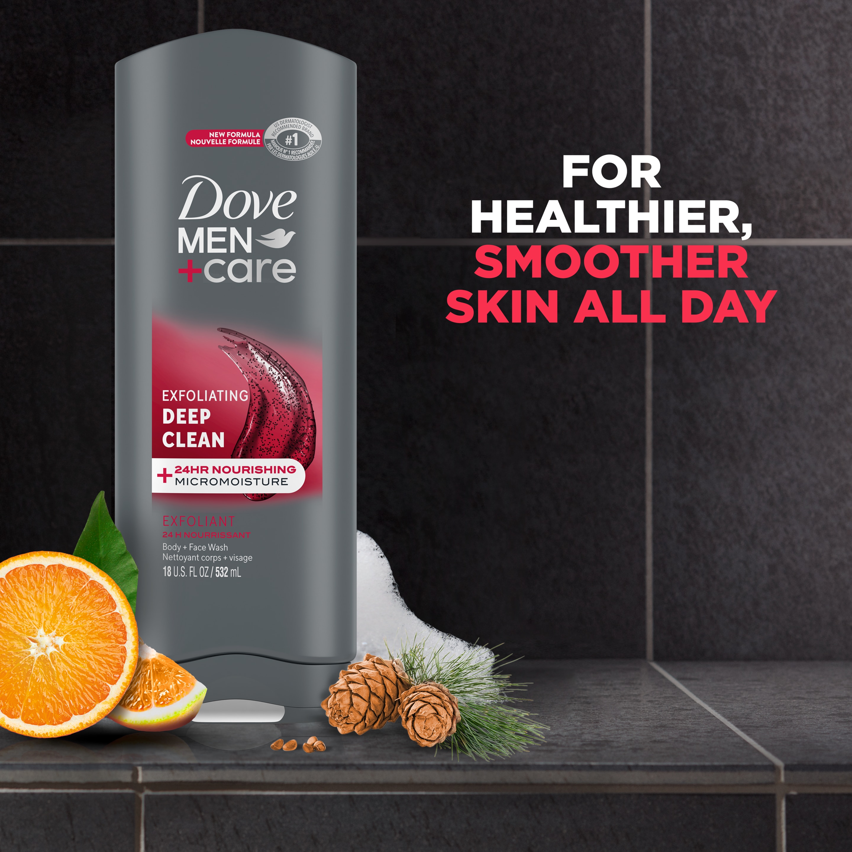 Men+Care Exfoliating Deep Clean Body + Face Wash