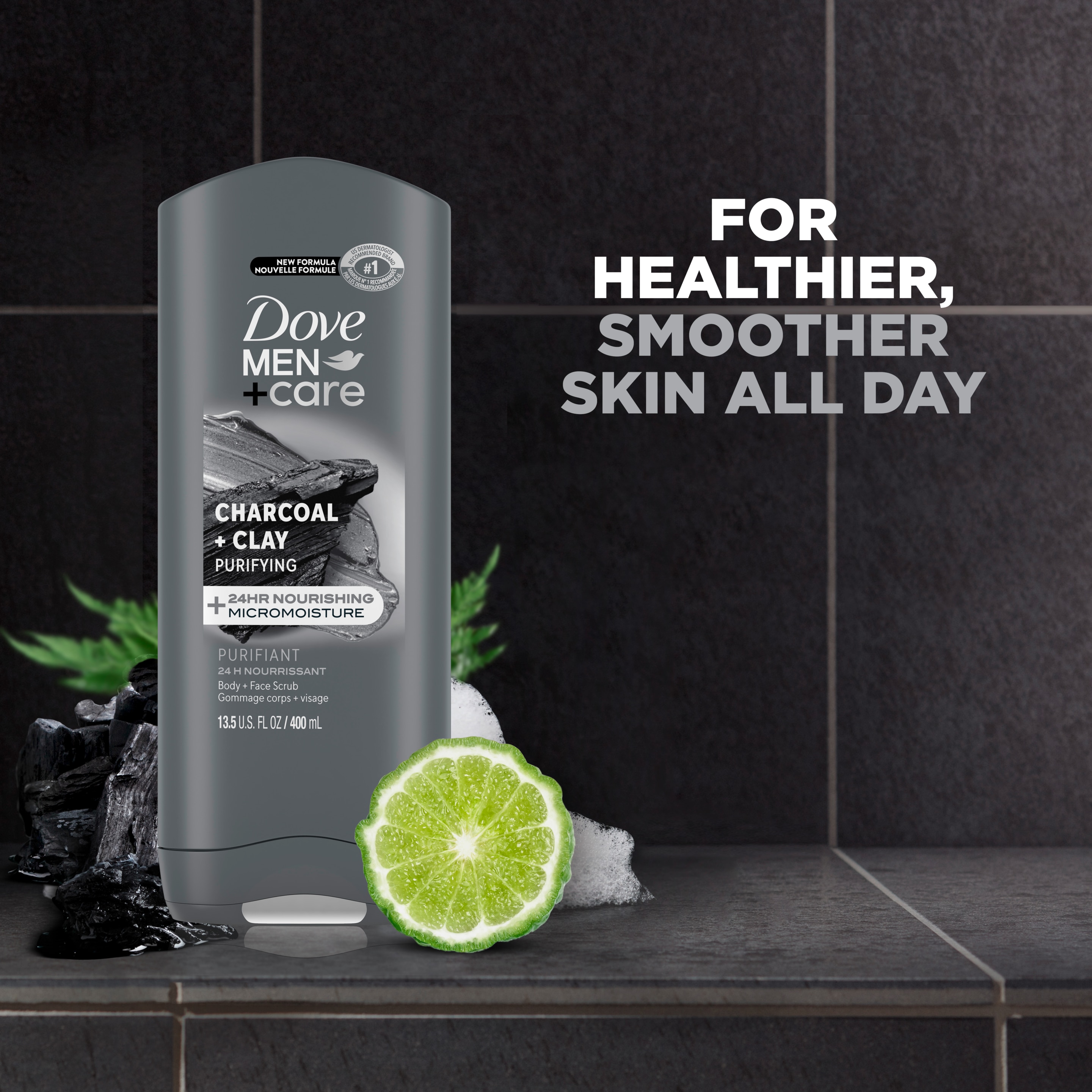 Men+Care Purifying Charcoal + Clay Body + Face Wash