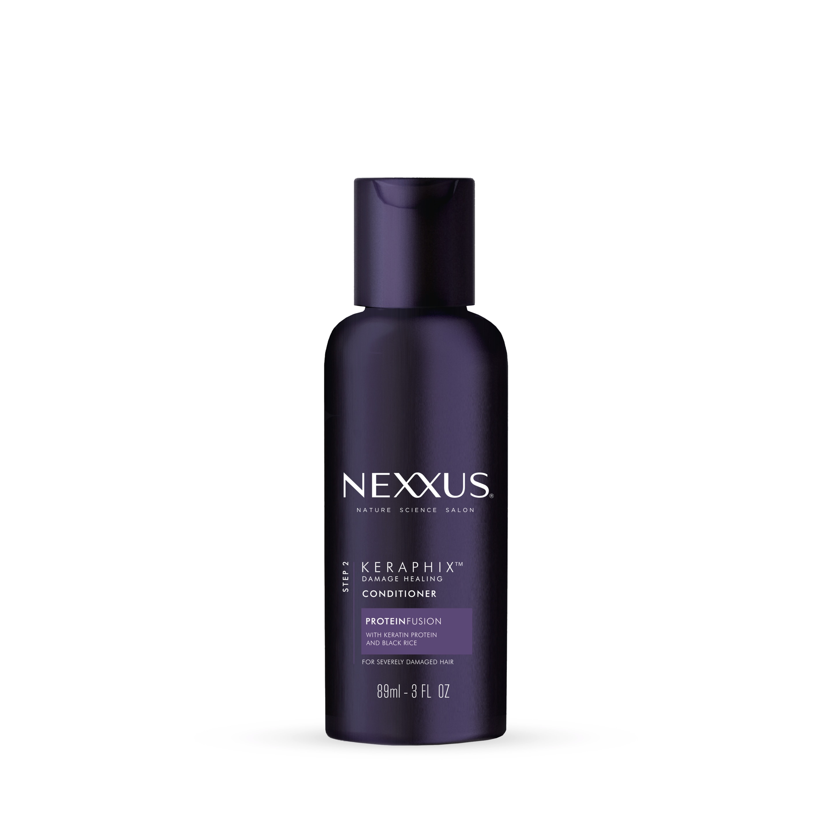 Front of pack Nexxus Keraphix Travel Sized Conditioner for Damaged Hair 89ml
