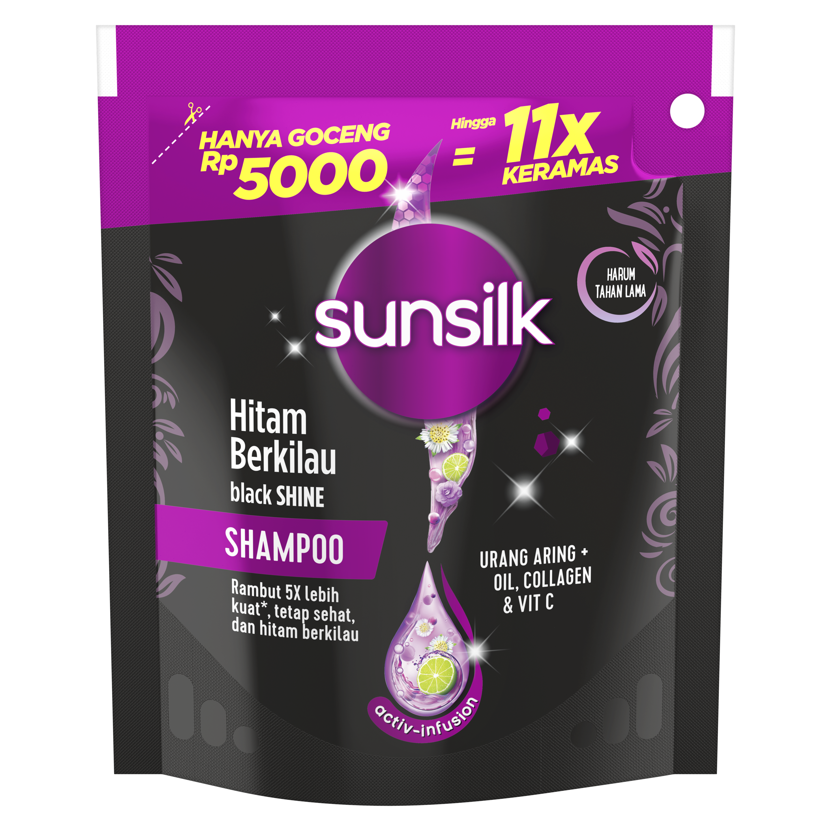 Sunsilk Black Shine Activ-Infusion Shampoo 55ml