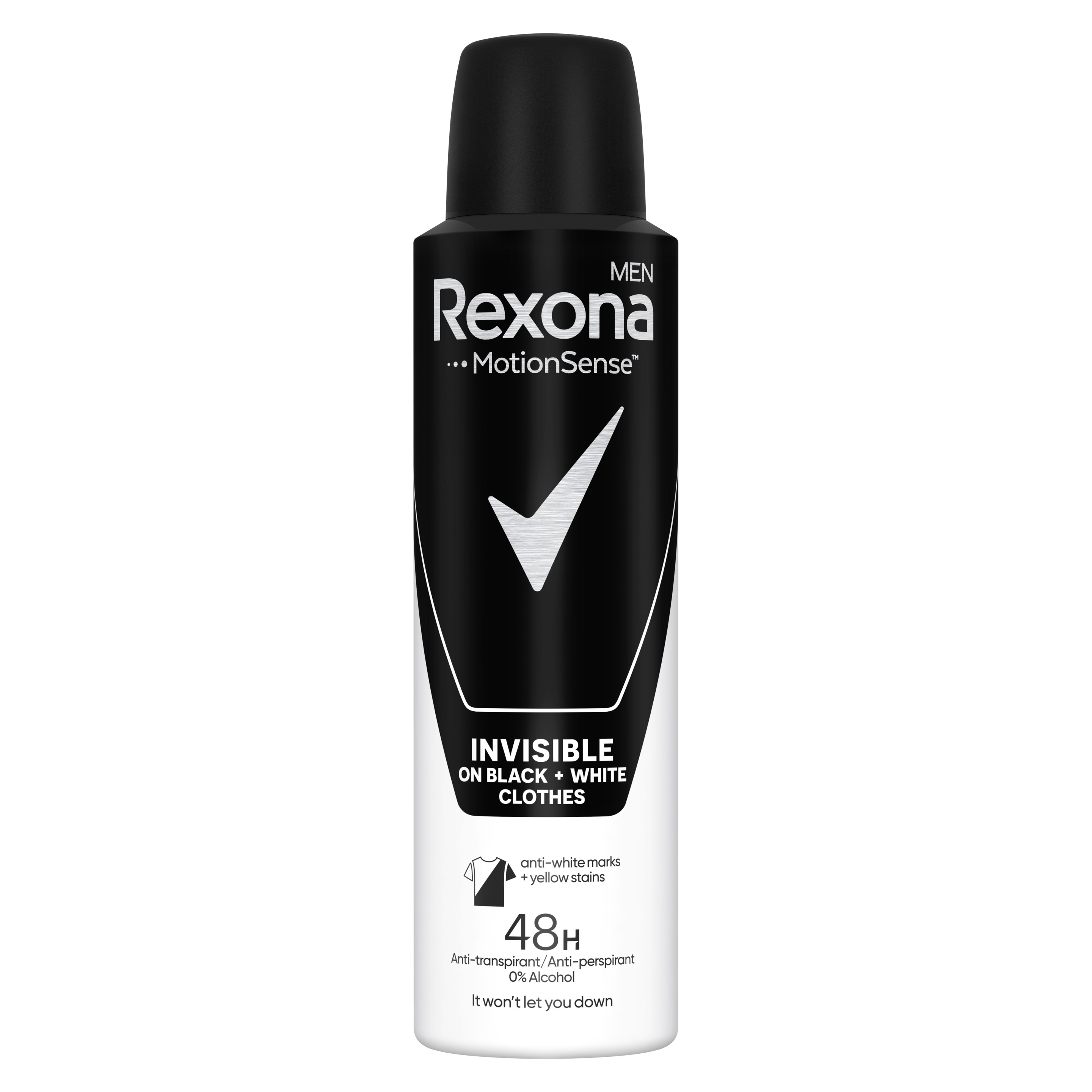 Rexona Men Spray Anti-Perspirant Invisible on B+W clothes 150ml