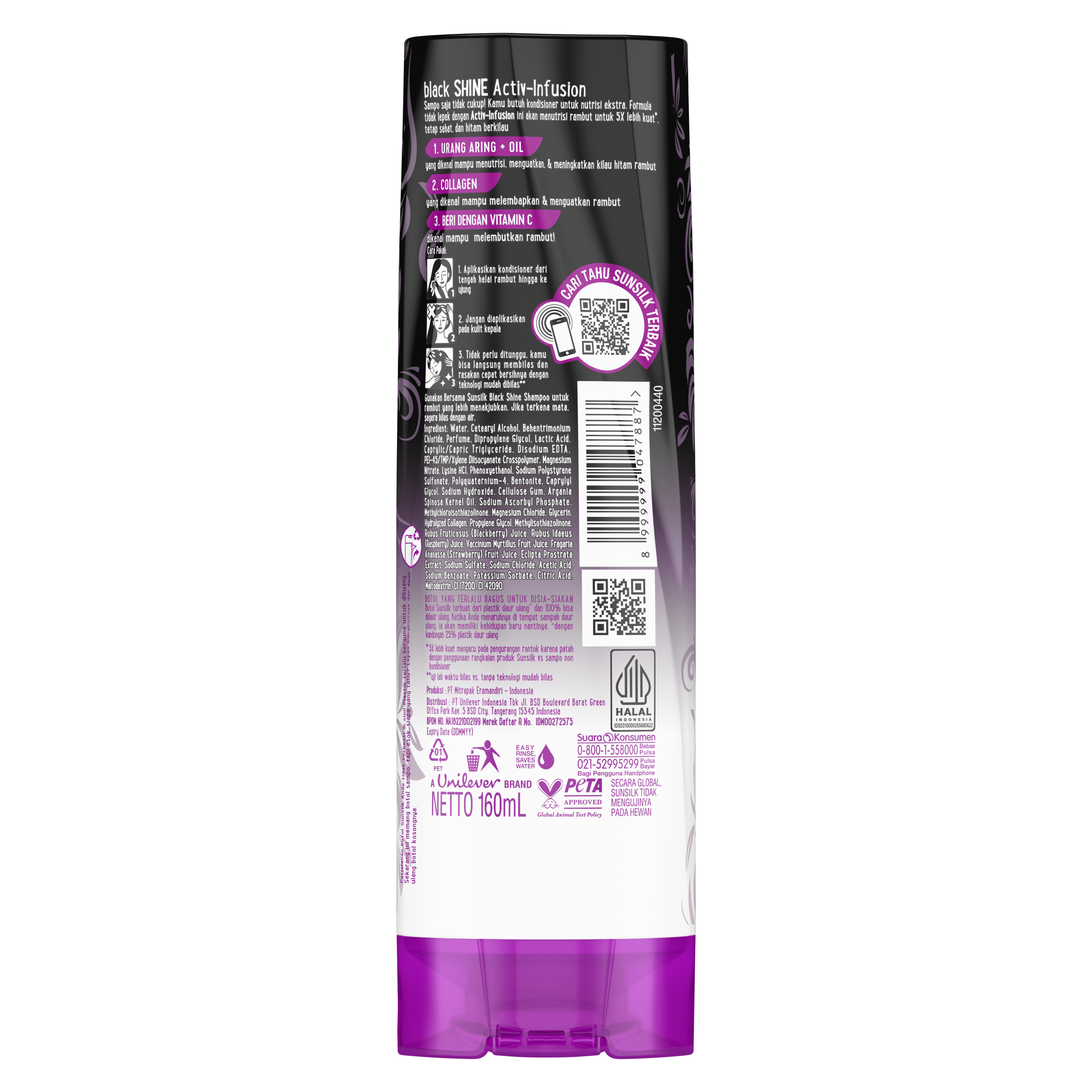Sunsilk Black Shine Activ-Infusion Conditioner Smoothies