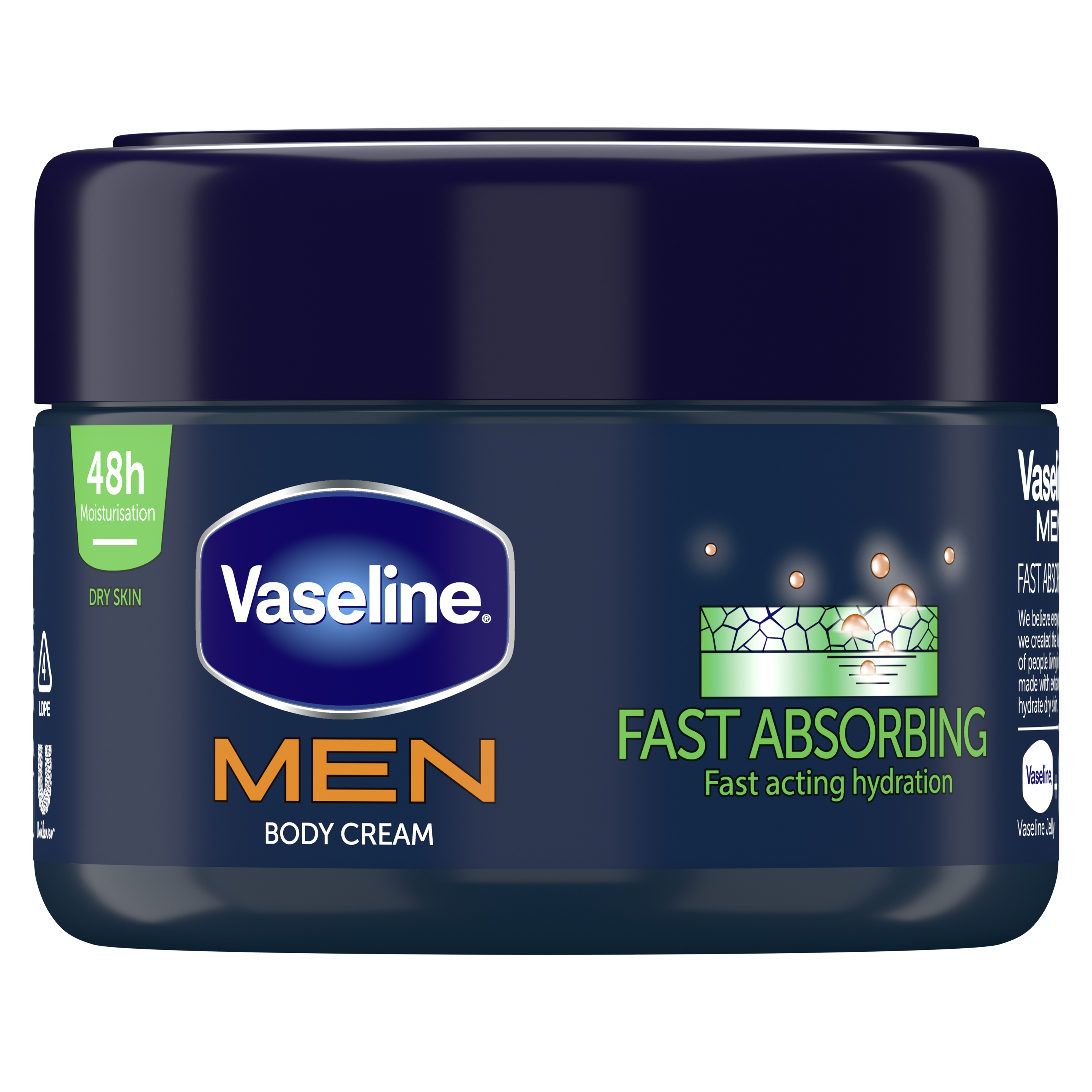 Vaseline® MEN Fast Absorbing Moisturising Body Cream 250ml