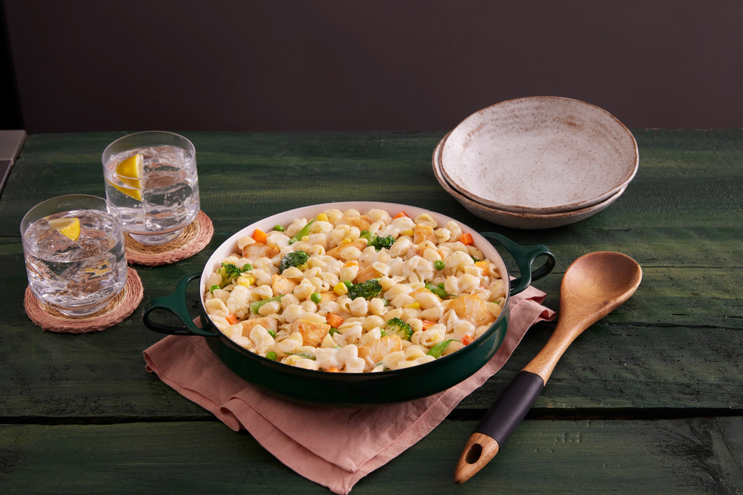 Creamy Garlic Garden Pasta Salad